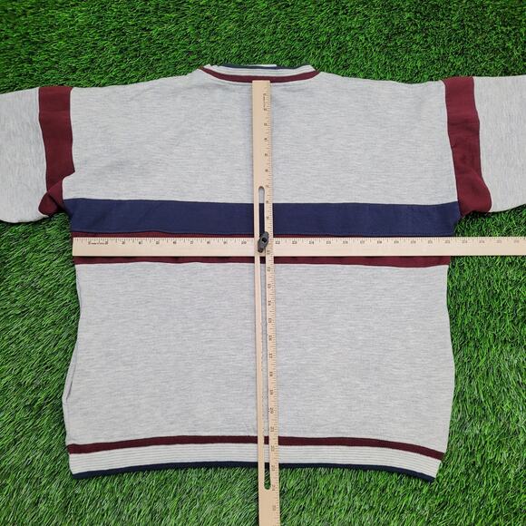 Vintage 90s MacGregor Ringer Sweatshirt Womens XL 22x23 Boxy - Picture 6 of 16